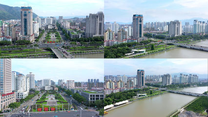 【4K】臺(tái)州市黃巖中心城區(qū)航拍